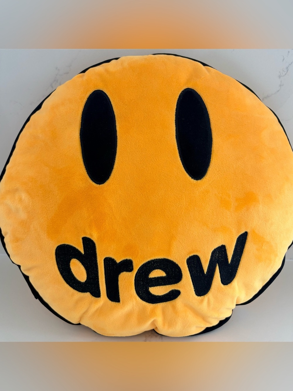 Drew House Justin Bieber Smiley Face Mascot Pillow Yellow - CLEAN